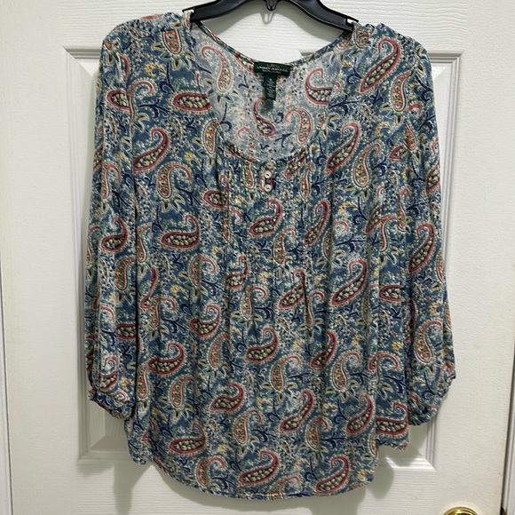LRL Lauren Jeans Co. Sz XL top - Picture 1 of 9